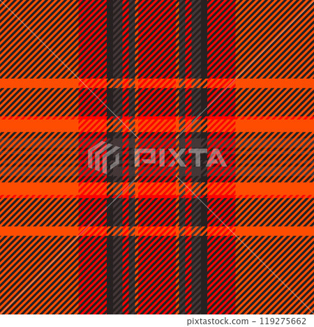 Suit vector seamless texture, printout check textile plaid. Back pattern tartan fabric background in dark and bright colors. 119275662