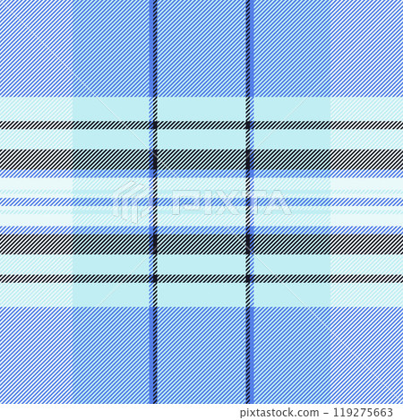 Worn fabric background tartan, art plaid textile vector. Jersey check texture pattern seamless in light and blue colors. 119275663