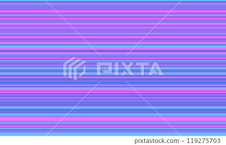 Geometric stripes seamless vector pattern with horizontal lines in varied colours, creating an abstract background. Ideal for textile design, wallpaper, or graphic prints. 119275703