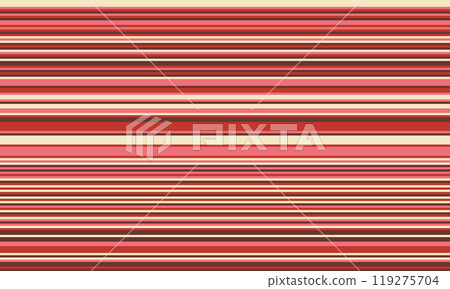Geometric stripes seamless vector pattern with horizontal lines in varied colours, creating an abstract background. Ideal for textile design, wallpaper, or graphic prints. 119275704
