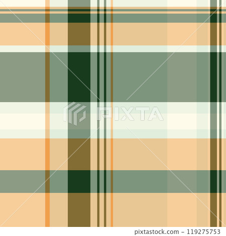 Gingham vector plaid textile, jacket pattern seamless tartan. Trend texture background check fabric in pastel and amber colors. Gingham vector plaid textile, jacket pattern seamless tartan. Trend texture background check fabric in pastel and amber colors. 119275753