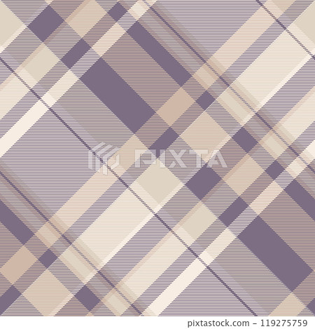 Twill texture textile seamless, online pattern plaid check. Dress tartan vector fabric background in light and pastel colors. 119275759