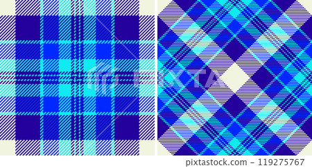 Textile plaid fabric of check vector texture with a tartan seamless pattern background. Set in winter colors. Neutral color palette. Textile plaid fabric of check vector texture with a tartan seamless pattern background. Set in winter colors. Neutral color palette. 119275767
