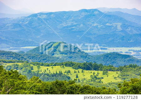 北海道的夏天，摩週湖第一展望台，向西眺望 119277128