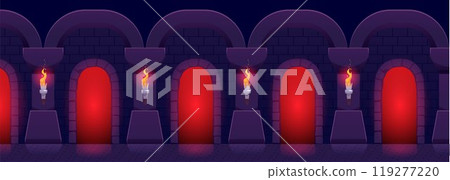 Scary dark dungeon of evil. Game background. 119277220