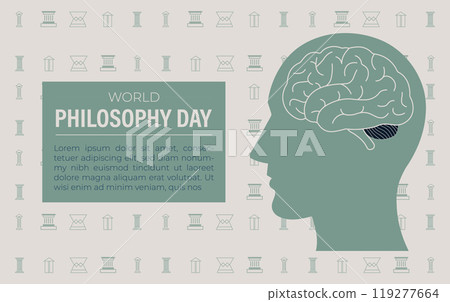 World Philosophy Day. Template for card, poster, banner. World Philosophy Day. Template for card, poster, banner. 119277664