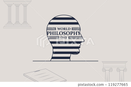 World Philosophy Day. Template for card, poster, banner. World Philosophy Day. Template for card, poster, banner. 119277665