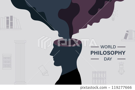World Philosophy Day. Template for card, poster, banner. World Philosophy Day. Template for card, poster, banner. 119277666