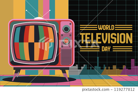 World television day unique design templet tv set World television day unique design templet tv set 119277812