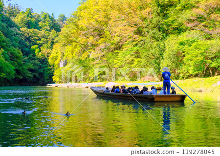 Sand River and Japanese boats Sand River and Japanese boats 119278045