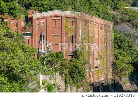 京都府宇治市舊宇治川電力靜川發電廠舊址天瀨水壩遺址 119278316