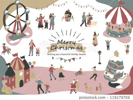 享受聖誕節的人們 119278708