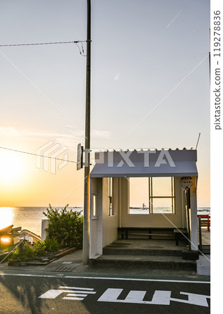 Bus stop in Manase, Hayama Town Bus stop in Manase, Hayama Town 119278836
