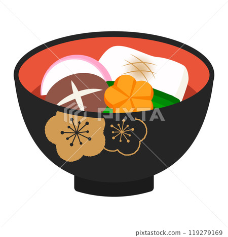 Illustration of delicious looking ozoni 119279169