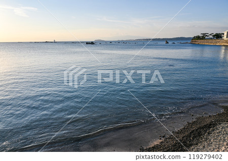 神奈川縣葉山町森戶海岸的日落 119279402