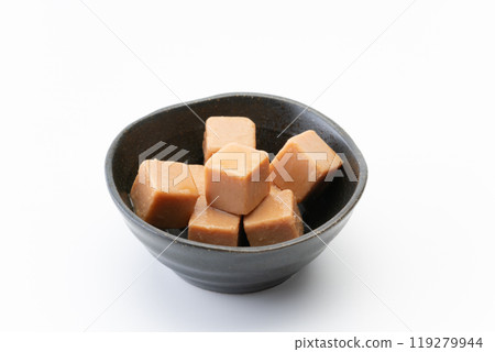 Cheese marinated in soy sauce Cheese marinated in soy sauce 119279944