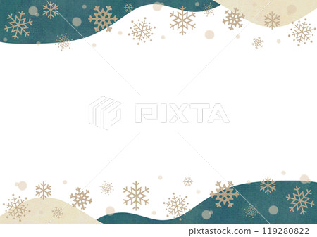 Snowflake Frame Emerald Green 119280822