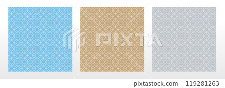 Set of abstract geometric patterns. Seamless vector backgrounds. Colored ornaments Graphic modern patterns Simple lattice graphic design 119281263