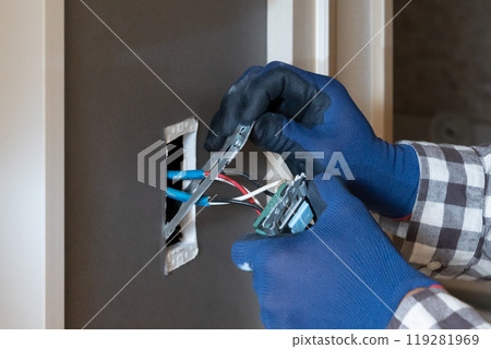 Residential Electrical Work Switch Plate Replacement Residential Electrical Work Switch Plate Replacement 119281969