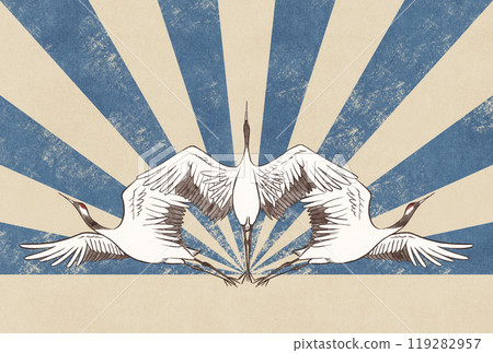 Vintage style crane New Year's card 8 (no year) Vintage style crane New Year's card 8 (no year) 119282957