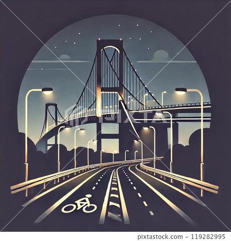 橋的影子反射在曲面鏡上 橋的影子反射在曲面鏡上 119282995