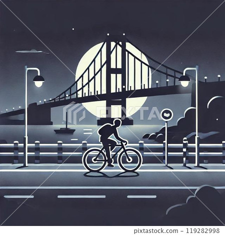 橋的影子反射在曲面鏡上 橋的影子反射在曲面鏡上 119282998