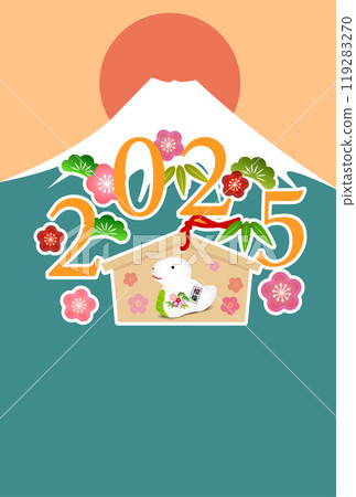 蛇新年賀卡生肖背景 119283270