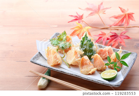 秋天的味道柿子天婦羅 119283553