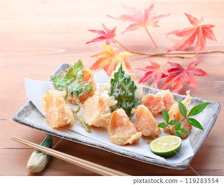 秋天的味道柿子天婦羅 119283554