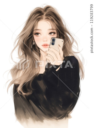 有智慧型手機的女人 119283799