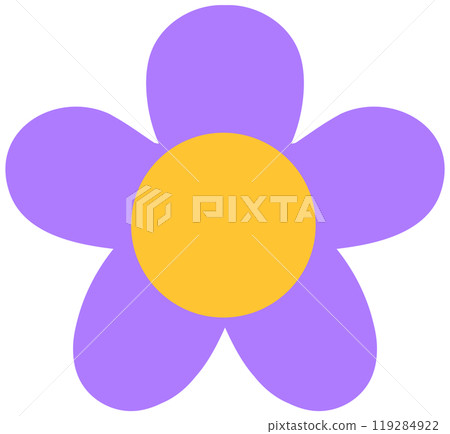 cute nordic folk art abstract flower ornament 119284922
