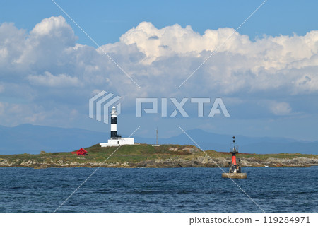 Omasaki Lighthouse on Benten Island, Shimokita Peninsula, Aomori Prefecture Omasaki Lighthouse on Benten Island, Shimokita Peninsula, Aomori Prefecture 119284971