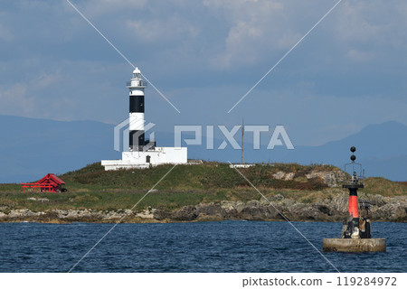 Omasaki Lighthouse on Benten Island, Shimokita Peninsula, Aomori Prefecture Omasaki Lighthouse on Benten Island, Shimokita Peninsula, Aomori Prefecture 119284972