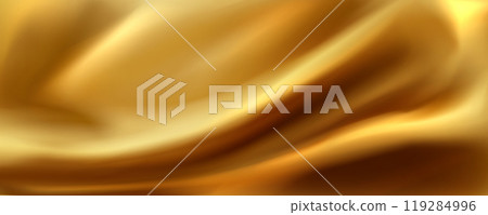 Golden silk fabric liquid texture. 119284996