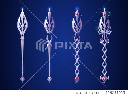 Fantasy scepter for game level rank ui design. 119285035