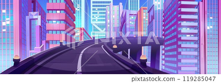 Highway flyover in modern city 119285047