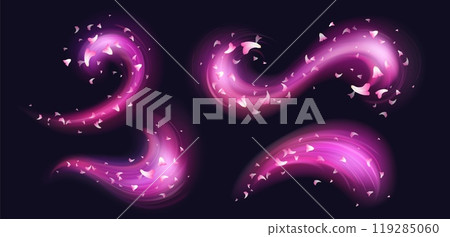 Pink fragrance wind swirl with flower petals 119285060