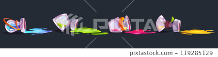 Ui spill potion glass bottle for magic game vector 119285129