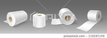 3D set of toilet paper rolls 3D set of toilet paper rolls 119285149