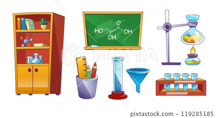 Chemistry classroom elements set Chemistry classroom elements set 119285185