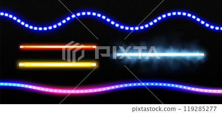 LED lamp in tube and stripe with bright neon light LED lamp in tube and stripe with bright neon light 119285277