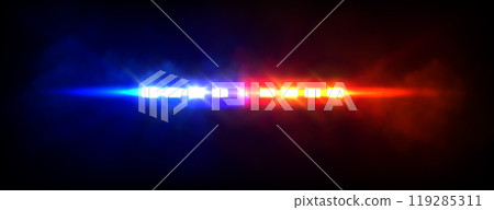 Emergency or police car siren flashing lights 119285311