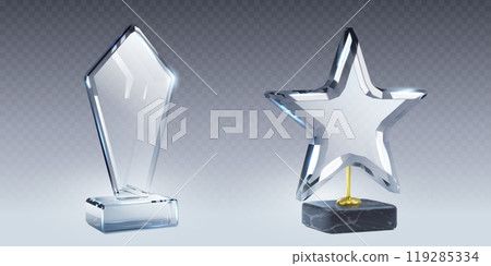 3D glass awards set 3D glass awards set 119285334