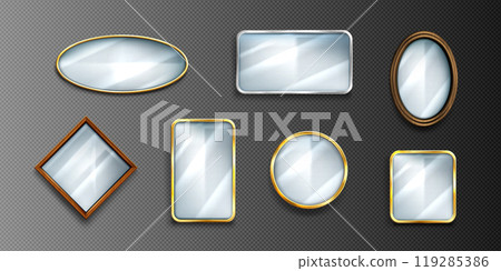 Set of 3D framed mirrors Set of 3D framed mirrors 119285386
