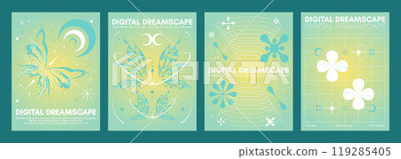 Y2k aesthetic poster design Y2k aesthetic poster design 119285405