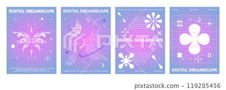 Y2k aesthetic poster design 119285456