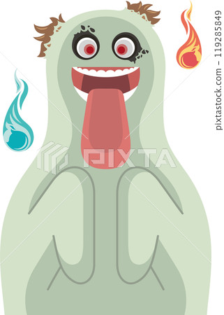 Smiling ghost scares you 119285849