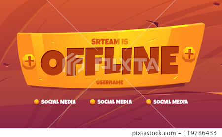Stream is offline twitch cartoon background label 119286433