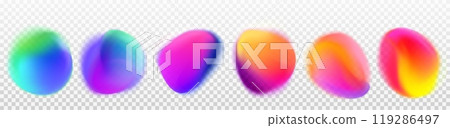 Realistic set of abstract gradient spots 119286497