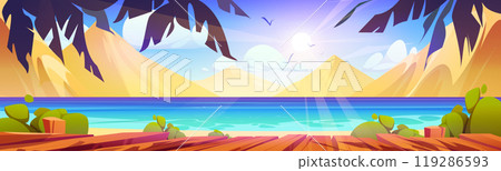 Egypt sand mountain on sea shore vector background Egypt sand mountain on sea shore vector background 119286593